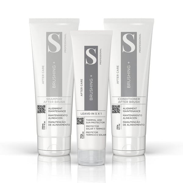KIT BRUSHING - SHAMPOO, CONDICIONADOR E LEAVE-IN 5X1