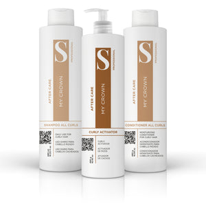 KIT MY CROWN SHAMPOO, CONDICIONADOR E ATIVADOR
