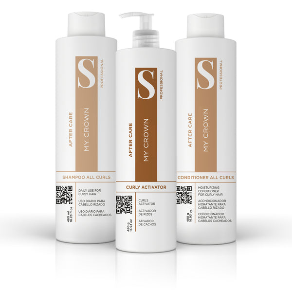 KIT MY CROWN SHAMPOO, CONDICIONADOR E ATIVADOR