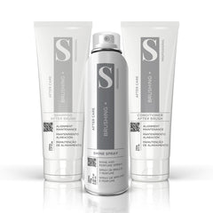 KIT BRUSHING SHAMPOO, CONDICIONADOR E SPRAY DE BRILHO
